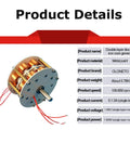 Dual Layer Iron Core Hydro Generator For Off-Grid Low Speed Turbines Delivers Up To 60W With Ultra Low Speed 100-650 RPM