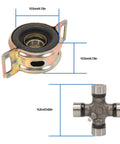 Drive Shaft Center Support Bearing Assembly And U-Joints Kit 372300K040 showing bearing and U-joint dimensions