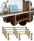 Top Shelf Unlacquered Brass Gallery Rails For Bookcase Shelves Multi Pack Heavy Duty 6 Millimeter supports decorative storage.
