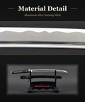 Themed Dragon Wakizashi Iaito Training Sword For Iaido Practice Unsharpened Aluminum Alloy Dope Lightweight Blade on stand