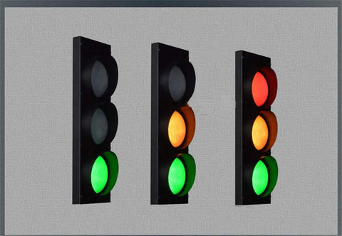 Remote Control Traffic Light Wall Lamp Triple Light 19 Inch Tall Industrial Retro Dope Sconce LED Bulbs Included