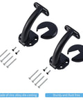 7FT Modern Aluminum Wall Mount Handrail Matte Black Rust Proof Zinc Brackets for secure indoor outdoor installation.