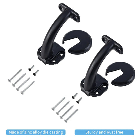 7FT Modern Aluminum Wall Mount Handrail Matte Black Rust Proof Zinc Brackets for secure indoor outdoor installation.