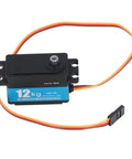 Heavy Duty Digital Servo Motor With 12kg Torque And 90 Degree Sweep featuring all steel gears in waterproof aluminum case.