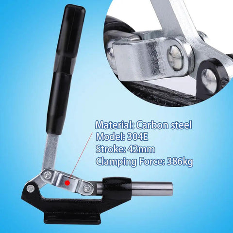 Heavy Duty Heat Press Handle Fixture With Quick Beefy Clamping, Carbon Steel Replacement For Thermal Transfer And Sublimation, Universal Fit With Clamping Force Up To 386 kg, 42mm Stroke, Easy Install, carbon steel handle with 42mm stroke