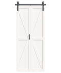 Space Saving Bifold Barn Door Kit With Preassembled Panels And Sliding Hardware, Solid Core, Water Resistant Finish, No Brainer Style K