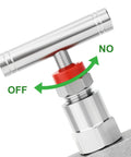 stainless steel needle valve 3/8 NPT with on-off control
