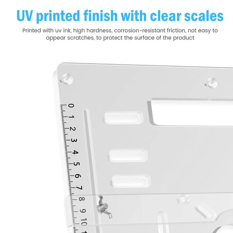 Premium 8mm Thick Acrylic Router Table Insert Plate For Woodworking Clear View Routing Milling Auxiliary Board UV printed finish with scales