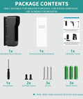 Contents of Anti Theft Angle Mount For Blink Video Doorbell 2025 2nd Gen with Adjustable Wall Bracket, adhesive, screws, and tools.