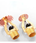 Professional Grade All-Copper Fire Sprinkler Head DN25 72 Degrees Fast Response with R1 Inch connection and durable gold finish.