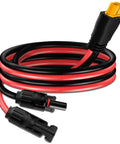 Beefy 10AWG MC4 To XT60 Solar Panel Cable Adapter for Portable Power Stations and RV Generators, heavy-duty, 3.4ft 1.04m length