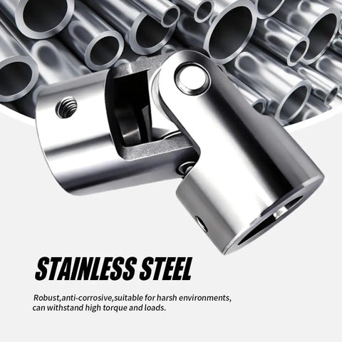 15mm To 15mm Universal Joint Coupling 304 Stainless Steel Rotatable U Joint for RC Car Robot, high torque, low backlash