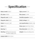 Specter 2306.5 1900KV Brushless FPV Motor for DIY RC Racing Drones 5S 6S Quadcopters specifications list