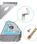 Concrete Shed Anchor Kit For Sheds And Garages With Four Steel Corner Gussets Hold Down Clips Bolts And Screws Rust Resistant Galvanized Steel For Concrete Floors Compatible With Square Corner Sheds And Most Storage Barns