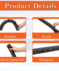 Heavy Duty Black Soft Foam Pipe Insulation Tubing 3 Pack features bendable, soft, comfortable, and waterproof material.