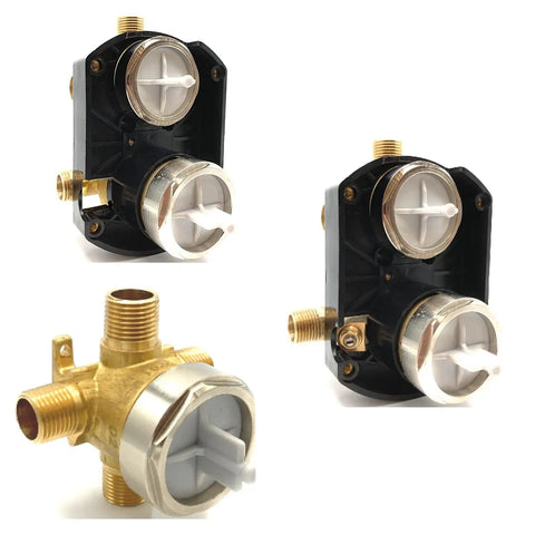 Integrated Diverter Rough In Valve For Showers And Sinks Solid Brass Built To Last Leak Proof Durability Easy Back To Back Install