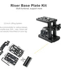 Riser base plate kit from No Hassle 15mm Shoulder Rig With Pad And Riser Base Plate For DSLR And Mirrorless Cameras, 60mm Rod Center