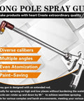 Knock Out High And Low Jobs With This Rugged Long Pole Paint Spray Gun featuring adjustable nozzle and long rod for versatile use.