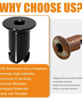 Rock Solid Badass 7075 Aluminum Dzus Fasteners 5/16 Inch flush button alongside rusty regular fastener comparison