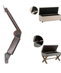 8 Inch Self Balancing Lid Support Hinges Set For Toy Boxes And Cabinets, Left And Right Hand, Spring Action, Red Bronze Finish