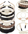 Snag These 7 Pack Of Ultra Comfy Headbands For Women Mixing Neutral Solid Knotted Padded Styles With Pearl Accents Soft Durable Daily Wear Essentials To Upgrade Any Fit image showing detailed sizes and styles of headbands.