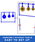 Beefy Three Eighths Inch Auto Reset Spinner Target For Centerfire Handguns Up To.44 Magnum assembly diagram