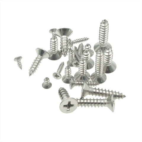 370 Piece Metric 304 Stainless Steel Phillips Flat Head Self Tapping Screws Assortment Kit With M2.2 M2.6 M2.9 M3.5 M4.2 Sizes For Wood Metal Projects