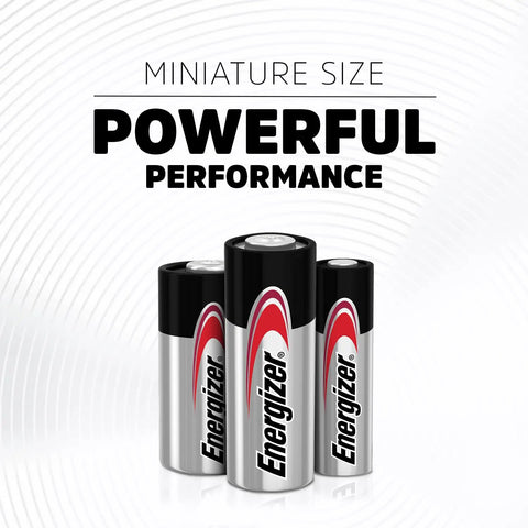 Energizer batteries in miniature size, showcasing powerful performance, ideal for compact devices and reliable energy source.