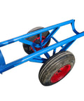 Beast Mode Heavy Duty Utility Pole Dolly With 2 Wheels For Concrete Power Poles And Site Transport Cart, blue steel frame