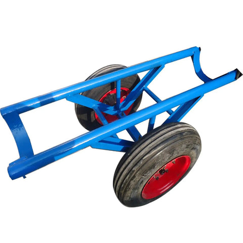 Beast Mode Heavy Duty Utility Pole Dolly With 2 Wheels For Concrete Power Poles And Site Transport Cart, blue steel frame