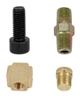 Components for Turbo Oil Drain Line Kit For T3 T4 T04E T60 T61 T70 Turbos, includes bolts and adapters, stainless steel