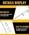 Details of Heavy Duty Gate Drop Rod One And Three Eighths Inch By Thirty Two Inch Cane Bolt for Chain Link Fence with fittings.