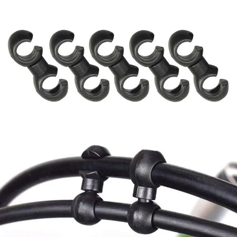 10 Pack Rotatable S Hook Cable Clips For Bike Brake Cables And Derailleur Cross Hooks, MTB And Road Bicycle Cable Management Clips