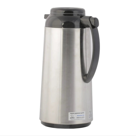 Premium Thermal Carafe 1.85 Liter Stainless Steel Vacuum Insulated with One Touch Pour Keeps Coffee Hot Longer Brushed Finish Durable Made in Japan for Home, Office, and Kitchen