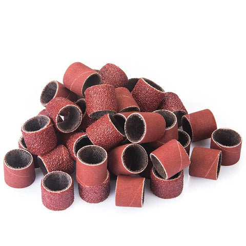50 Piece Heavy Duty Sanding Bands Abrasive Paper Rings for Dremel Tools, 12 Millimeter Arbor, 320 Grit polishing drums