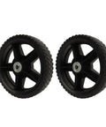 8-Inch PVC Mower Replacement Wheels With Bearings, 2 Pack For Push Lawn Mowers, Heavy-Duty Grip, smooth rolling
