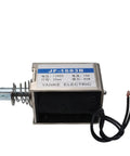 12V DC Push Pull Open Frame Solenoid Electromagnet With 80N Force And 15mm Stroke, 120W, 10A, Linear Motion Actuator For Transport Equipment, Built For Fast, Smooth Action And Heavy Duty Magnetic Plunger System, metal body, 20mm stroke, wired leads