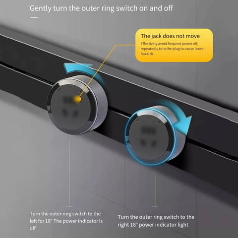 Hassle Free Wall Mounted Power Track Strip Featuring Slide Rail Sockets, Zero Drill Installation For Kitchen Or Bathroom, Smart Switch With Led Indicator, 90 Cm showing switches for power control.