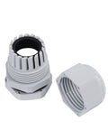 15 Pack NPT 1/2 Inch Nylon Cable Glands Electrical Strain Relief Cord Connector IP68 Waterproof Adjustable 9-14mm Cable Gland Black Nylon Joints With Gaskets White