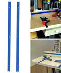 Two 500mm Aluminum T-Track Sets For Router Tables And Woodworking Fixtures - Double-Cut T-Slot Track displayed with tools