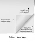 Value Iron On Heat Transfer Vinyl White 12 Inch By 5 Foot Roll Totally Great For DIY Tees with matte finish cutting side