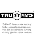 TruMatch logo with text about matching finishes for various home accessories and fixtures.