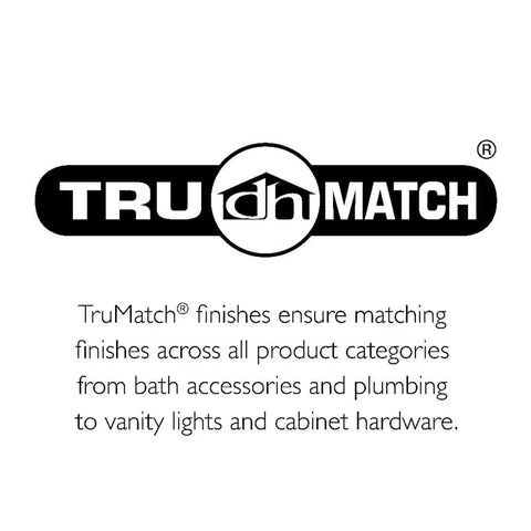 TruMatch logo with text about matching finishes for various home accessories and fixtures.