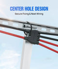 Integrated Solar Connector Kit With 2 To 4 Y Branch Parallel PV Adapter Cable secured on metal with neat wiring