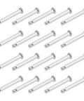 Hella Tough 304 Stainless Steel Clevis Pins 4Mm X 30Mm Flat Head Single Hole Link And Hinge Hardware 20 Piece Pack arranged in rows.