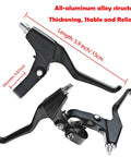 Mechanical Bike Disc Brake Kit With Front And Rear Calipers 160mm Rotors Cables Levers Rotor Adjuster End Caps Rotating S Hook Clips And Red Finish All In One Braking Upgrade For Easy Install aluminum alloy brake levers