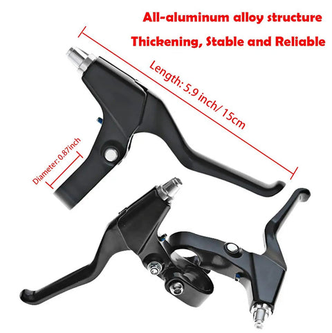 Mechanical Bike Disc Brake Kit With Front And Rear Calipers 160mm Rotors Cables Levers Rotor Adjuster End Caps Rotating S Hook Clips And Red Finish All In One Braking Upgrade For Easy Install aluminum alloy brake levers