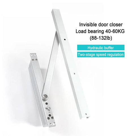 Heavy Duty Commercial Door Closer With Invisible Mount displayed with 5.46mm rocker arm and hydraulic buffer.