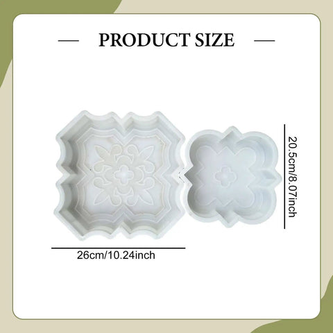 Two Pack Concrete Molds For Walkways And Garden Pavers Reusable Plastic Brick Molds For DIY Cement Stepping Stones
