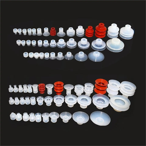 Industrial Grade Vacuum Suction Cup Nozzle With Antistatic Silica Gel For Heavy Duty Lifting And Handling, ten 40mm cups arranged.